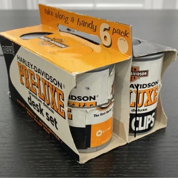 4 Pcs Vintage Harley Davidson Desk Set NIB 1996 - Picture 3 of 8